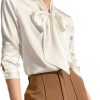 spring satin blouse women