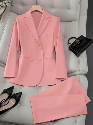 Women’s Formal Pant Suit Set | Office Blazer & Trouser 2-Piece
