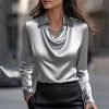 women’s vintage satin blouse