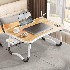 Portable Laptop Desk with USB Light & Fan | Foldable Laptop Table