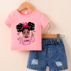 round neck short sleeve boys girls tee