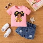 round neck short sleeve boys girls tee