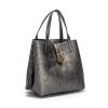 CHCH women’s steel embossed handheld shopping tote bag