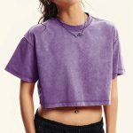 soft cotton casual streetwear crop top women