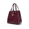 women’s handheld shopping bag with steel embossed pattern