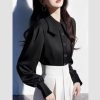 black satin waist shirt women