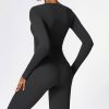 Women’s breathable long sleeve workout crop top, quick dry yoga shirt