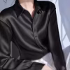 long sleeve solid color blouse