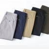 Men’s breathable ice silk stretch office pants, summer business trousers