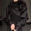 luxury splicing blouse women