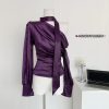 long sleeve off-shoulder top women