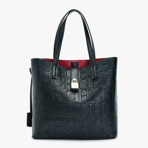 CHCH women’s steel embossed handheld shopping tote bag